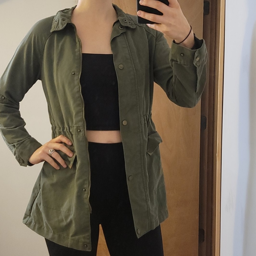 A new day army green utility jacket